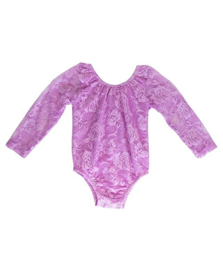 Lana Lace Leotard- Lavender - Charlie Rae - 0-3 Months - Baby One-Pieces - Bailey's Blossoms
