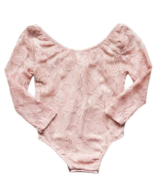Lana Lace Leotard - Mauve - Charlie Rae - 0-3 Months - Baby One-Pieces - Bailey's Blossoms