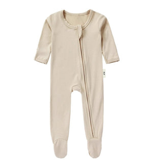 Latte Bamboo Sleeper - Charlie Rae - 0-3 Months - Baby & Toddler Sleepwear - Bear's Little Fish