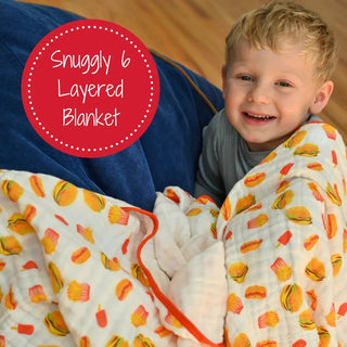 Let's Ketchup Muslin Quilt - Charlie Rae - Swaddling & Receiving Blankets - LollyBanks