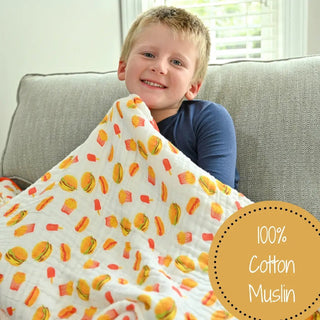 Let's Ketchup Muslin Quilt - Charlie Rae - Swaddling & Receiving Blankets - LollyBanks