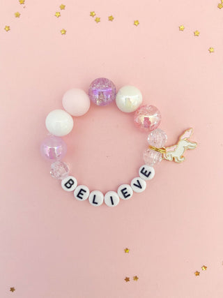 Little Reminders Inspirational Charm Bracelet - Charlie Rae - Believe - Bracelets - The Rainbow Mermaid