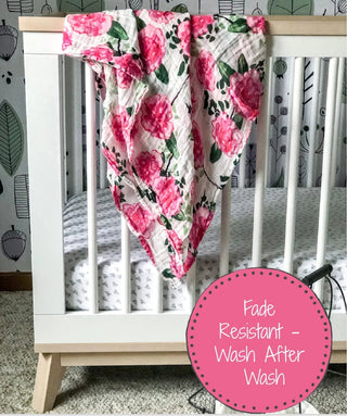 Live Life in Full Bloom Swaddle Blanket - Charlie Rae - Swaddling & Receiving Blankets - LollyBanks