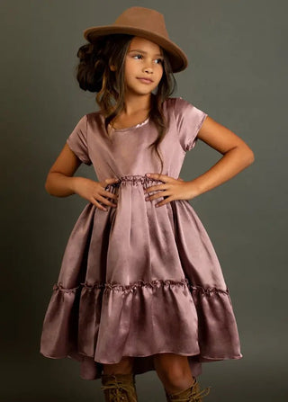 Lorelei Dress in Mauve - Girls - Charlie Rae - 6 - Dresses - Joyfolie