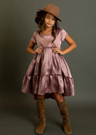 Lorelei Dress in Mauve - Girls - Charlie Rae - 6 - Dresses - Joyfolie