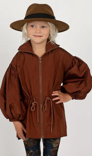 Lucia Windbreaker in Cinnamon - Toddler - Charlie Rae - 2T - Jacket - Joyfolie