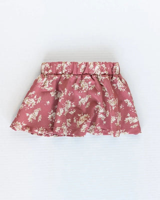 Macee Mini Skater Skirt - Terra Cotta Vines - Tween - Charlie Rae - 6 - Skirts - Bailey's Blossoms