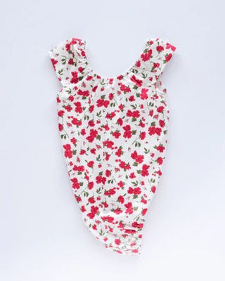 Maggie Cap Sleeve Leotard - Red Roses - Charlie Rae - 0-3 Months - Baby One-Pieces - Bailey's Blossoms