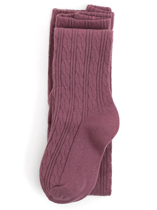 Mauve | Cable Knit Tights | Babies Toddlers & Girls - Charlie Rae - 0-6 Months - Little Stocking Co.
