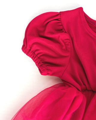 Mikayla Puff Sleeve Tutu Dress - Wine - Charlie Rae - 0-3 Months - Baby & Toddler Dresses - Bailey's Blossoms