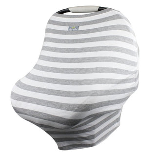 Mom Boss™ 4-in-1 Multi-Use Car Seat + Nursing Cover - Charlie Rae - Heather Grey Stripe - Baby Carrier Accessories - Itzy Ritzy