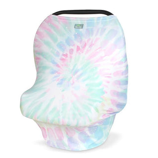 Mom Boss™ 4-in-1 Multi-Use Car Seat + Nursing Cover - Charlie Rae - Rainbow Tye Dye - Baby Carrier Accessories - Itzy Ritzy
