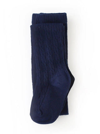Navy - Cable Knit Tights - Charlie Rae - 5-6 Years - CHLD-UNISEX ACCESS-323 - Little Stocking Co.