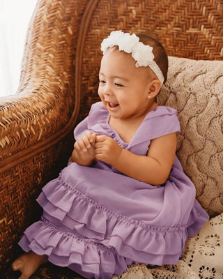 Nellie Ruffle Maxi Dress - Dusty Lavender - Charlie Rae - 12-18 Months - Baby & Toddler Dresses - Bailey's Blossoms