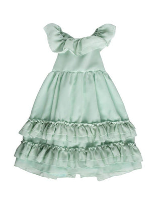 Nellie Ruffle Maxi Dress - Mint - Charlie Rae - 9-12 Months - Baby & Toddler Dresses - Bailey's Blossoms