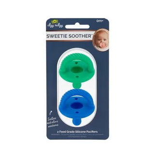 NEW Hero Blue/Clover Sweetie Soother™ Pacifier Set - Charlie Rae - Pacifiers & Teethers - Itzy Ritzy