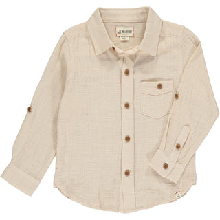 Oat Gauze Button-up - Charlie Rae - 12-18 Months - Me & Henry