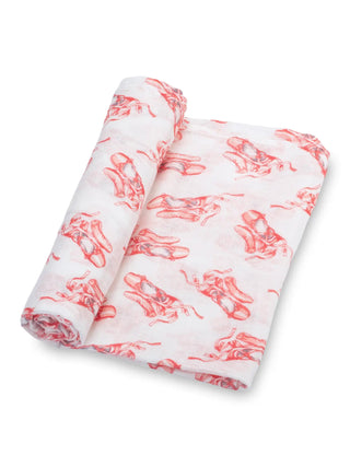 On Pointe Baby Swaddle Blanket - Charlie Rae - Swaddling & Receiving Blankets - LollyBanks