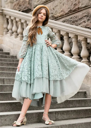 Paris Petticoat Dress in Seaglass - Girls - Charlie Rae - 6 - Joyfolie