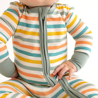 Popsicle Stripe - Convertible One Piece - Posh Peanut - Charlie Rae - 3-6 Months - Posh Peanut