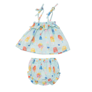 Popsicles Ruffle Top & Bloomer - Charlie Rae - 3-6 Months - Angel Dear