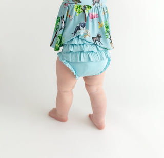 Posh Peanut - Brayden - Short Sleeve Basic Peplum Top & Bloomer Set - Charlie Rae - 3-6 Months - Girls Sets & Outfits- 210 - Posh Peanut