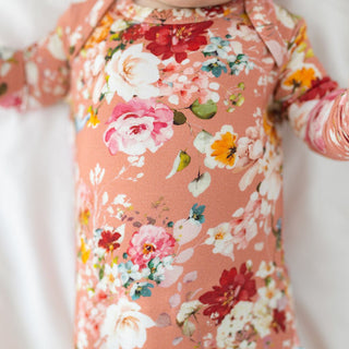 Posh Peanut - Celia - Basic Knotted Gown - Charlie Rae - 0-3 Months - Baby One-Pieces - Posh Peanut