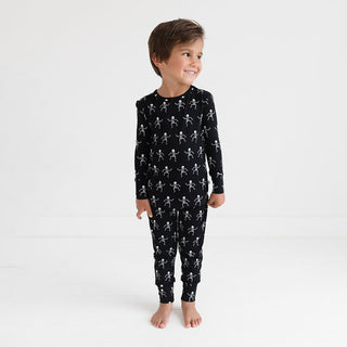 Posh Peanut - Dancing Skelly - Long Sleeve Basic Pajama - Charlie Rae - 6-12 Months - Baby & Toddler Sleepwear - Posh Peanut