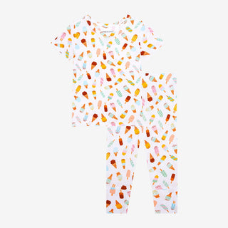 Posh Peanut - Ice Cream Parlor - Short Sleeve Basic Pajama - Charlie Rae - 6-12 Months - Baby & Toddler Sleepwear - Posh Peanut