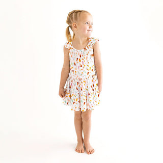 Posh Peanut - Ice Cream Parlor - Tiered Flutter Sleeve Dress - Charlie Rae - 2T - Baby & Toddler Dresses - Posh Peanut