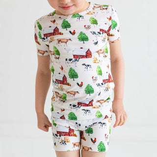 Posh Peanut - Nashville - Basic Short Sleeve & Short Length Pajama - Charlie Rae - 6-12 Months - Baby & Toddler Sleepwear - Posh Peanut