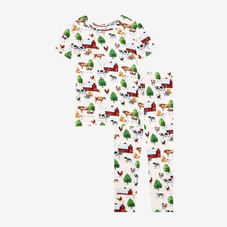Posh Peanut - Nashville - Short Sleeve Basic Pajama - Charlie Rae - 6-12 Months - Baby & Toddler Sleepwear - Posh Peanut