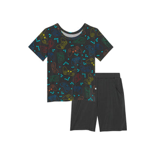 Posh Peanut - Posh Player One - Short Sleeve Tshirt & Short Set - Charlie Rae - 12-18 Months - Boys Sets & Outfits- 130 - Posh Peanut