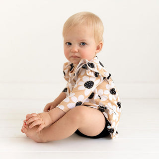 Posh Peanut - Reagan - 3/4 Sleeve Flutter Dress & Bloomer Set - Charlie Rae - 3-6 Months - Baby & Toddler Dresses - Posh Peanut
