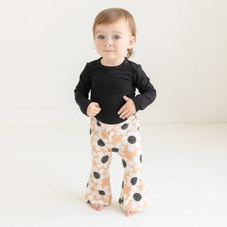 Posh Peanut - Reagan - Long Sleeve Basic Bodysuit and Bell Bottom Set - Charlie Rae - 3-6 Months - Baby & Toddler Outfits - Posh Peanut