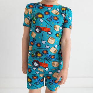 Posh Peanut - Roberts - Basic Short Sleeve & Short Length Pajama - Charlie Rae - 6-12 Months - Baby & Toddler Sleepwear - Posh Peanut