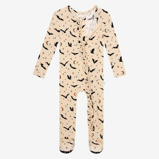 Posh Peanut - Spooky Bats - Footie Ruffled Zippered One Piece - Charlie Rae - Newborn - Baby & Toddler Sleepwear - Posh Peanut