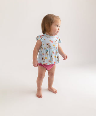 Posh Peanut - Tinsley Jane - Ruffled Capsleeve Basic Peplum Top & Bloomer Set - Charlie Rae - 3-6 Months - Girls Sets & Outfits- 210 - Posh Peanut