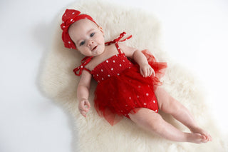 Red Polka Dot- Tutu Bubble - Charlie Rae - 0-6 Months - Baby & Toddler Dresses - Angel Dear