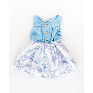 Rosie Country Day Dress - Purple Floral - Charlie Rae - 0-3 Months - Baby & Toddler Dresses - Bailey's Blossoms