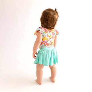 Sandy - Ruffled Cap Sleeve Bodysuit & Skort Set - Posh Peanut - Charlie Rae - 3-6 Months - Baby & Toddler Outfits - Posh Peanut