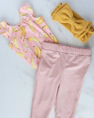 Shannon Stretch Leggings - Pastel Pink - Charlie Rae - 0-3 Months - Baby & Toddler Bottoms - Bailey's Blossoms