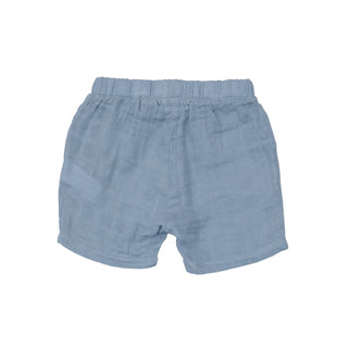 Solid Muslin Soft Chambray Short - Charlie Rae - 6-12 Months - Baby & Toddler Bottoms - Angel Dear