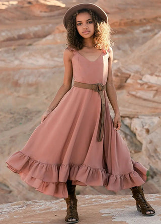 Sydni Dress in Rose Taupe - Girls - Charlie Rae - 6 - Dresses - Joyfolie