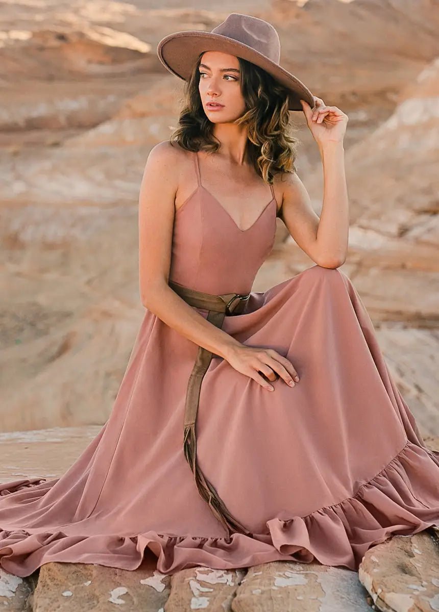 Sydni Maxi Dress in Rose Taupe - Mom – Charlie Rae