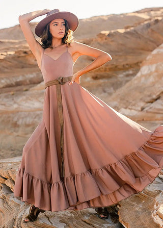 Sydni Dress in Rose Taupe- Mom - Charlie Rae - XS - Dresses - Joyfolie