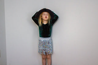 Teagan Tinsel Skirt - Mirrorball - Charlie Rae - 2T - Bailey's Blossoms