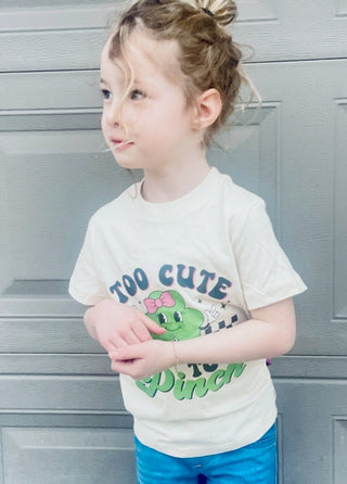 Too Cute To Pinch- Toddler Tee - Charlie Rae - 2T - Girls Tops- 170 - Charlie Rae