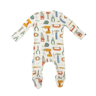 Tools Bamboo 2 Way Zipper Footie - Charlie Rae - Newborn - Baby & Toddler Sleepwear - Angel Dear