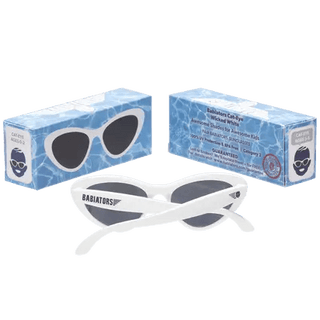 Wicked White Cat-Eye Kids Sunglasses - Charlie Rae - Ages 0-2 - Sunglasses - Babiators